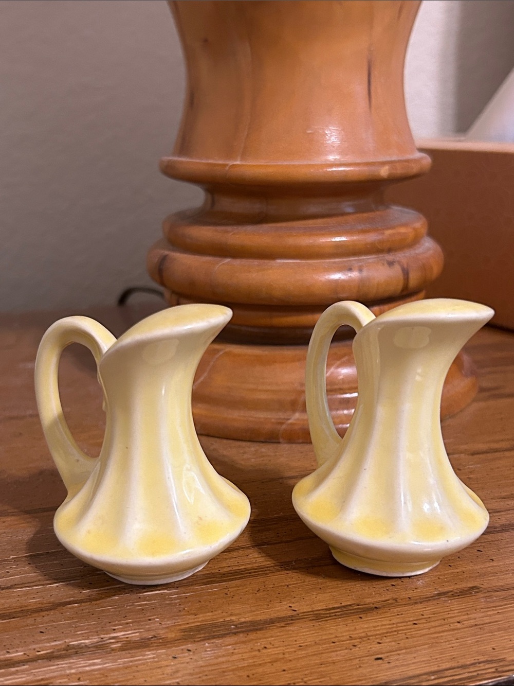 Vintage Yellow Ceramic Salt/Pepper Pair